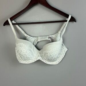 Victoria's Secret Demi Bra Women 36D‎ White Lace Lined Convertible 360091-72Y